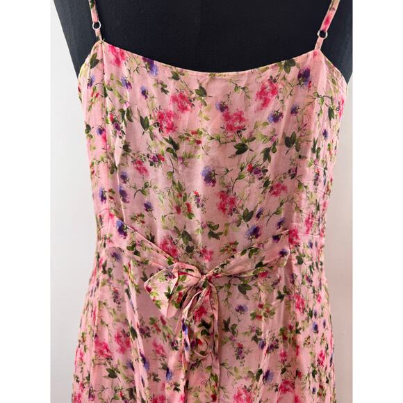 Cami NYC Naira Pink Maxi Dress Silk Floral Tiered Sweetheart Neck Size Medium M - Picture 5 of 9